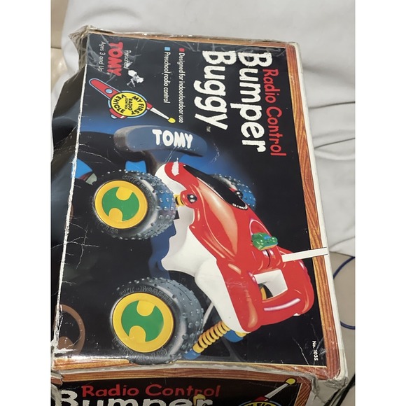 TOMY Radio Control Bumper Buggy Car Vintage RC Car NOS Brand New In Open Box - Picture 4 of 9